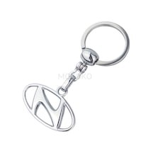 Yüksek Kaliteli Hyundai Logolu Metal Araç Anahtarlık, Çift Yönlü Logo, Hediyelik Araba Anahtarlık