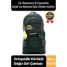 65 Lt Ortopedik Dayanıklı Büyük Boy Çok Gözlü Su Geçirmez Körüklü Kamp Trekking Outdoor Sırt Çantası Diğer