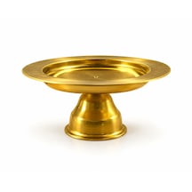 Lüks Gold Ayaklı Sunumluk 6'lı Set Lokumluk Çikolatalık Kahve Yanı İkram Sunum Tabağı 7 Cm Altın