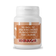 Şeker & Sugar Turuncu Yağ Bazlı Toz Gıda Boyası Renklendiricisi 25 G