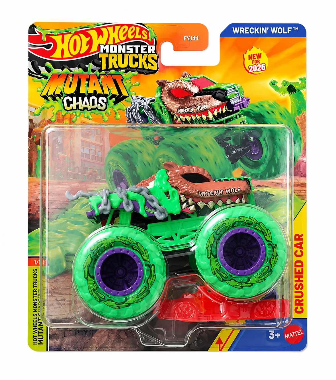 Hot Wheels 1:64 Scale Wreckin Wolf Ages 3+ Jhy26