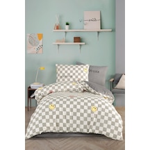 Eponj Home Kolay Ütülenir Nevresim Takımı Tek Kişilik Good Luck Gri Gri