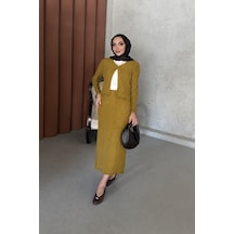 Riella Butik Elvin Tesettür Takım Hardal