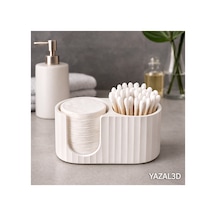 Pamuk Ve Kulak Çubuğu Organizeri, Banyo Düzenleyici Pamukluk Beyaz - 855339399 Beyaz