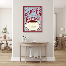 Coffee Please Kahve Tabelası - Metal Tablo - Dec0313 58 X 80 Cm Çok Renkli