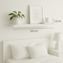 1 Adet Uçan Raf Gizli Monte Edilebilir Beyaz