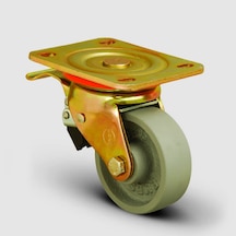 ED01VBV150F Döner Tablalı Frenli Döküm Tekerlek Çap:150