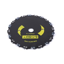 Maiyame Yüksek Karbon Çelik Kesici Blat - 230mm/9 İnç, 25mm Çap, Ot, Çalı, Bambu Kesimi İçin Makineler İçin Değiştirme Parçası