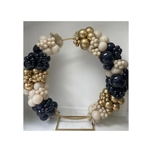 Krom Gold Gece Mavisi Ve Deniz Kumu Balon Zinciri 100 Adet Mix