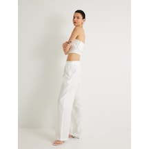 Koton Koton X Melis Ağazat - Geniş Paça Pantolon Tensel Kumaş Yarım Astarlı Pile Detaylı Cepli Kırık Beyaz 4sak40489pw Ekru Koton Koton X Melis Ağazat - Geniş Paça Pantolon Tensel Kumaş Yarım Astarlı Pile Detaylı Cepli Kırık Beyaz 4sak40489pw Ekru
