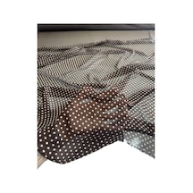 Şifon Kumaş Renkli Desenli Dökümlü Yumuşak Elbiselik 150 Cm En 7000 -4 Kahverengi Puantiye