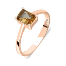 Roze Gümüş Yüzük Zultanit Taşlı Bayan Yüzüğü Yzk-353