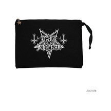Dark Funeral Siyah Clutch Astarlı Cüzdan / El Çantası