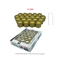 Bijon Kapağı Düz 19 Mm Altın 20 Li Set
