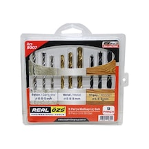 Go İthalat 9 Parça Matkap Ucu Seti Beton - Metal - Ahşap - 5-6-8mm