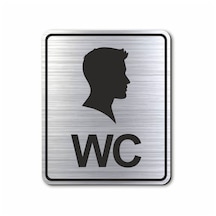 Wc Bay Tuvalet Kapı Duvar Uyarı - Yönlendirme Levhası Gümüş (537901000)