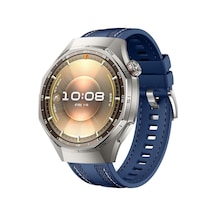 Huawei Watch Gt6 Pro 46mm İle Uyumlu Metal Tokalı Dikiş Detaylı Şık Dokuma Silikon Kordon Diğer