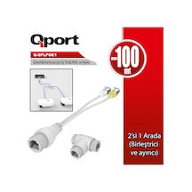 Qport Q-splpoe1 Poe Splıtter 2ın1 Ag Konnektoru +