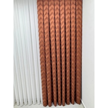 Nivemeshome Ritim Kiremit 1/3 Pileli Fon Perde 60x280