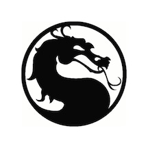 Ejderha Tasarım Oto Sticker Siyah 20 20 Cm