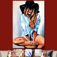 Sarışın Tutku Sayılarla Boyama Seti - Çerçeveli, 40x50cm