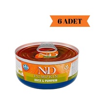 N&D Pumpkin Ördek & Balkabağı Yetişkin Kedi Maması 6 x 70 G
