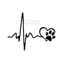 Kedi Köpek Kalp Sevgi Sticker Yapıştırması