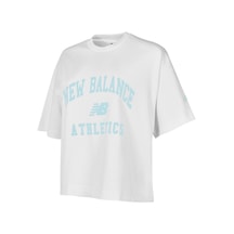 New Balance Nb Lifestyle Women Tshirt Kadın Beyaz T-shirt - Wnt1402