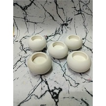Bernami Biblo Pinterest Dekoratif Yuvarlak Tealight Mumluk Çok Amaçlı Kullanım 5 Li Set