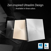Asus Zendrive-u8m Sdrw-08u8m-u Harici Ultra İnce Dvd Yazıcı, M-disc, Usb Type-c, Siyah