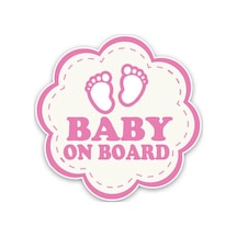 Arabada Bebek Var Sticker Yapıştırma 18Cm