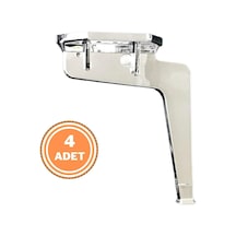 4 Adet Kaz Lüks Mobilya Koltuk Ayağı Metal Krom 17 Cm