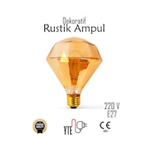 Vintage Filament Rustik E27 220v 2200k Prizmatik Edison Ampul 4w