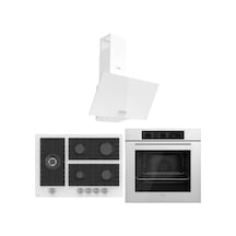 Ferre Flowart Bl Modüler Serisi 3'lü Beyaz  QBL62CB-BL136-D087 Ankastre Set