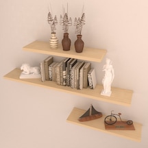 Rafkestir 3 Lü Raf Set ( 90 - 50 - 40 ) Akçaağaç ( Mat )