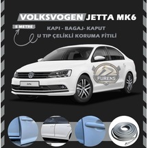 Volksvogen Jetta Mk6 Oto Araç Kapı Koruma Fitili 5metre Parlak Gri Renk