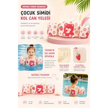Toyflyer Ayıcık Desenli Kolluklu Çocuk Yüzme Yeleği Gövde Destekli 2-6 Yaş 15-30 Kg Fl005