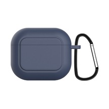 Ally Airpods 3 Uyumlu için Kancalı Ultra İnce Silikon Kulaklık Kılıfı Mavi
