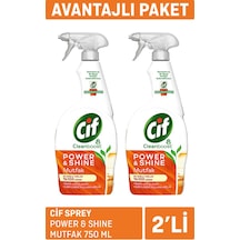 Cif Power & Shine Sprey Mutfak Yağ Çözücü 2 X 750 Ml 4 Adet Diğer