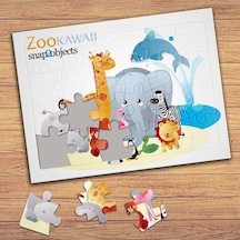 Hayvanat Bahçesi - Zoo Çocuklara Özel Puzzle Yapboz Tablo-33948