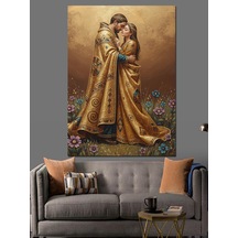 Ahşap Tablo Sarılan Romantik Aşık Çift
