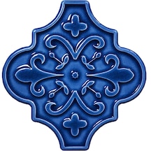 Armada Çini 12x12 Ottoman Çiçekli Arabesk Kobalt Çini Karo