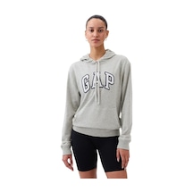 Gap Logo Fransız Havlu Kumaş Sweatshirt - 870537-9953 Gri