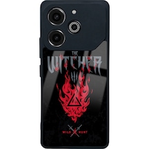 Tecno Pova 6 Pro Witcher 3 Fire Tasarımlı Glossy Telefon Kılıfı Çok Renkli