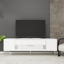Pencap Tv Sehpası Tv Ünitesi 150 Cm Beyaz Gümüş