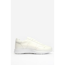 Hammer Jack Erkek Kalın Taban Bağcıklı Sneaker Gerçek Deri Hj 22190m Beyaz Beyaz