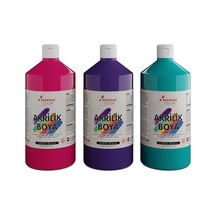 Mor, Fuşya, Turkuaz Akrilik Boya 3&apos Lü Set 3x1000 Gr