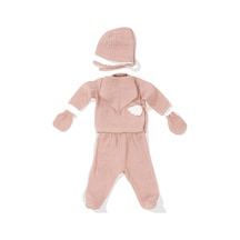 Wellgro Angel Wings Hastane Çıkışı Müslin 5'li Yeni Doğan Seti-Pembe