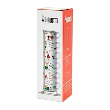 Bialetti - 6'li İstiflenebilir Cappuccino Fincan Seti - Karma Renkli - Porselen Diğer