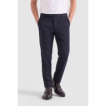 Bisse Lacivert Pileli Klasik Kesim Erkek Kumaş Pantolon Ppnk26k26202 K39